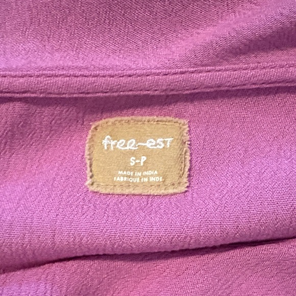 Free people free est size small Elegant Mauve Ruffle dress first bloom - Picture 9 of 9